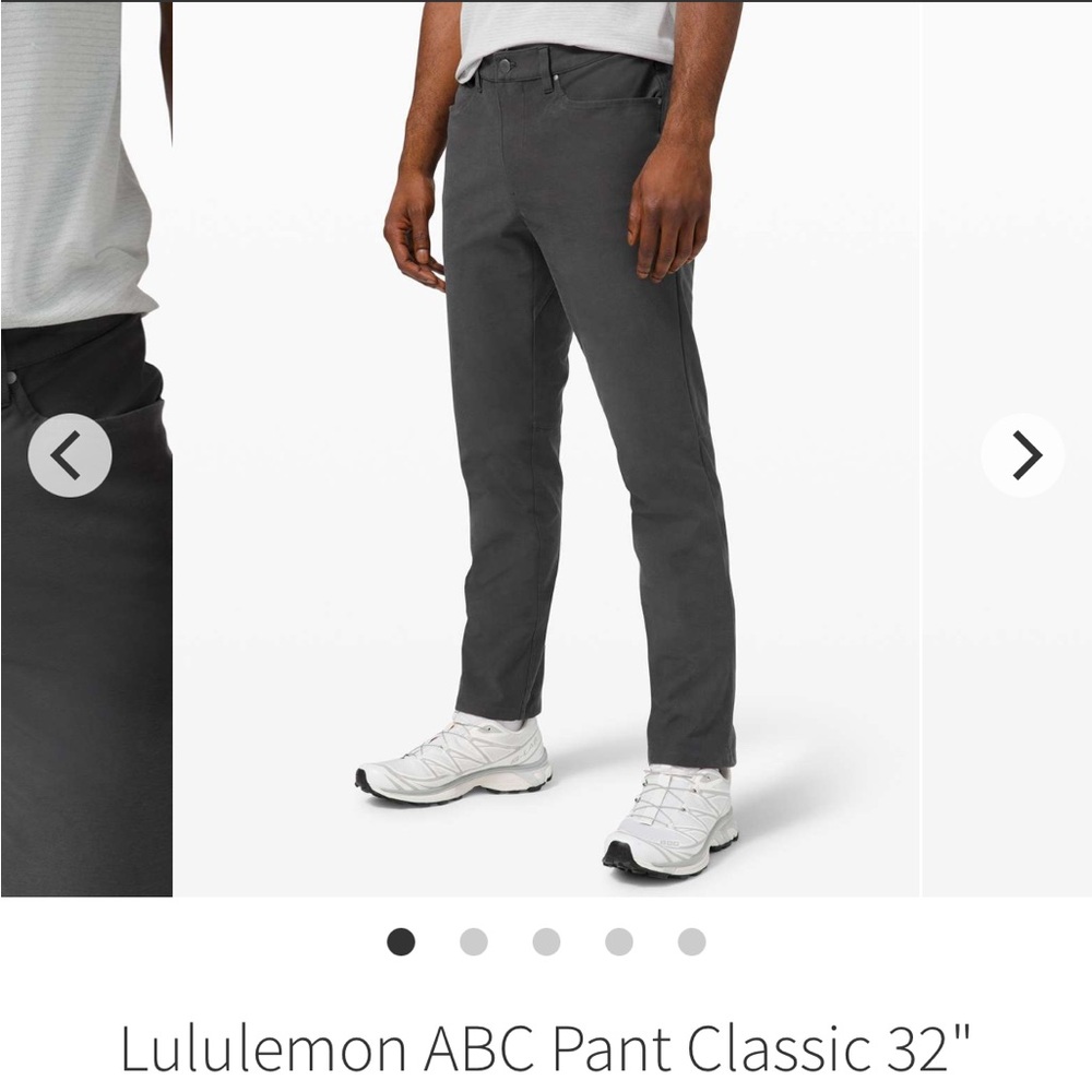 Lululemon ABC Pant Charcoal size 38